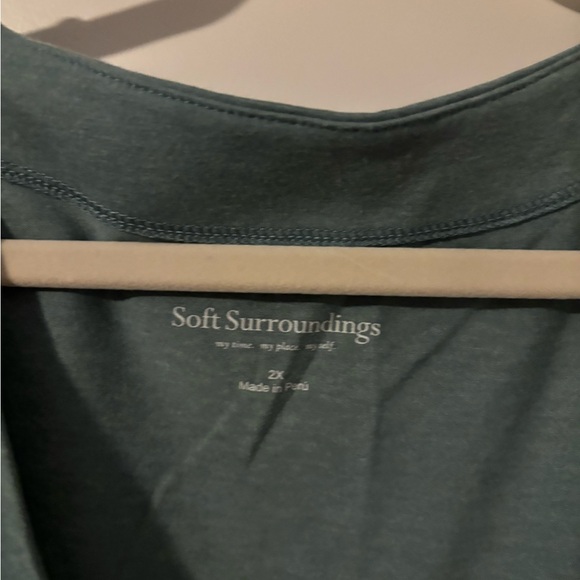 Soft Surroundings Women's Blue Drape Blouse - Picture 2 of 3